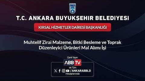 KIRSAL HİZMETLER DAİRESİ BAŞKANLIĞI - Muhtelif Zirai Malzeme, Bitki Besleme ve Toprak Düzenleyici Ürünleri Mal Alımı İşi